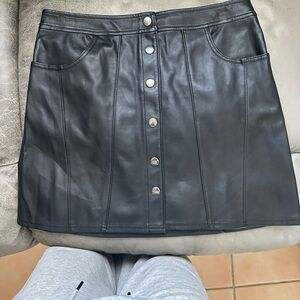 Black Leather Skirt